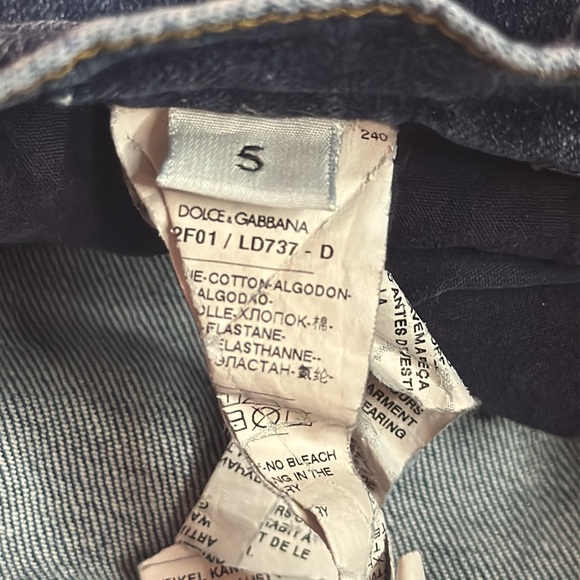 Authentic Dolce & Gabbana luxury designer kids denim jeans Sz 5 boys - Picture 7 of 8